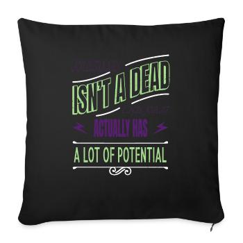 Devis d’ordinateur d’électricien électrique - Housse de coussin décorative 45 x 45 cm - noir - Devant