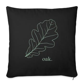 Chêne. - Housse de coussin décorative 45 x 45 cm - noir - Devant