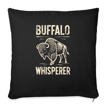 Buffalo Whisperer - Sofakissenbezug 45 x 45 cm - Schwarz - Vorne