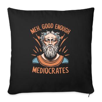 Quand le minimalisme rencontre la philosophie - Housse de coussin décorative 45 x 45 cm - noir - Devant