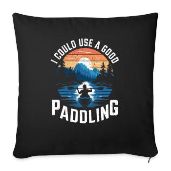 Humor for kayak fans - Sofa pillowcase 17,3'' x 17,3'' (45 x 45 cm) - black - Front