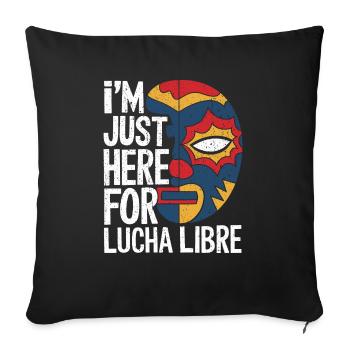 Look de lutte mexicaine - Housse de coussin décorative 45 x 45 cm - noir - Devant
