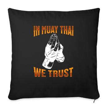 Muay Thai Boxing Muay Thai - Sofa pillowcase 17,3'' x 17,3'' (45 x 45 cm) - black - Front