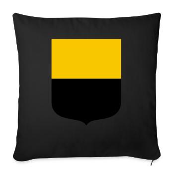 Saxony Anhalt - Sofa pillowcase 17,3'' x 17,3'' (45 x 45 cm) - black - Front