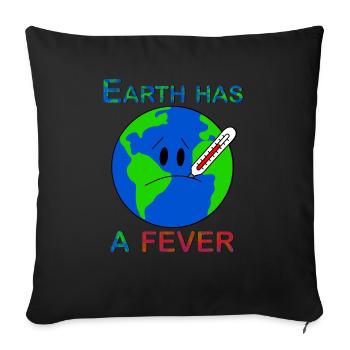 La Terre a de la fièvre - Housse de coussin décorative 45 x 45 cm - noir - Devant