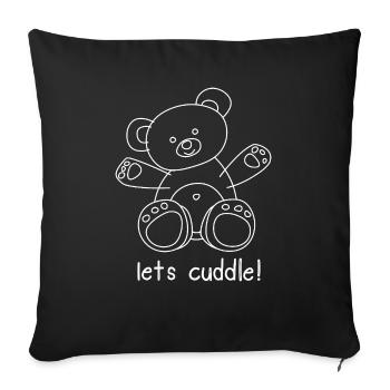 CUDDLE ME! - Sofa pillowcase 17,3'' x 17,3'' (45 x 45 cm) - black - Front