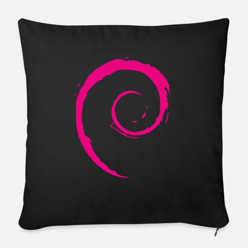 Debian Logo - Sofakissenbezug 45 x 45 cm - Schwarz