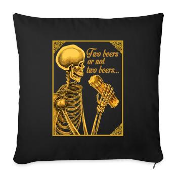 DEUX BIÈRES OU PAS DEUX BIÈRES - Housse de coussin décorative 45 x 45 cm - noir - Devant