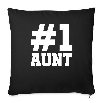 The Best Aunt in the World - Aunt - Aunts - Cool - Sofa pillowcase 17,3'' x 17,3'' (45 x 45 cm) - black - Front