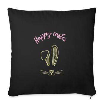 Happy Eastern Gift - Sofa pillowcase 17,3'' x 17,3'' (45 x 45 cm) - black - Front