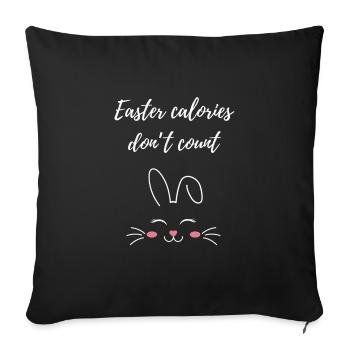Lapin Pâques Dicton Cadeau - Housse de coussin décorative 45 x 45 cm - noir - Devant