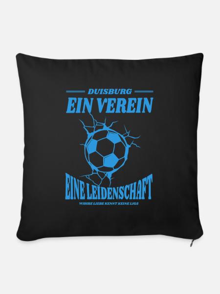 Duisburg Fußball Fan Geschenk - Sofakissenbezug 45 x 45 cm - Schwarz