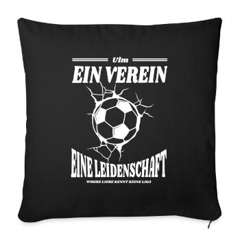 Cadeau pour les fans de football de Sarrebruck - Housse de coussin décorative 45 x 45 cm - noir - Devant