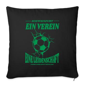 Schweinfurt Football Fan Gift - Sofa pillowcase 17,3'' x 17,3'' (45 x 45 cm) - black - Front