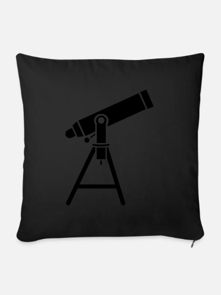Fernrohr - Sofakissenbezug 45 x 45 cm - Schwarz