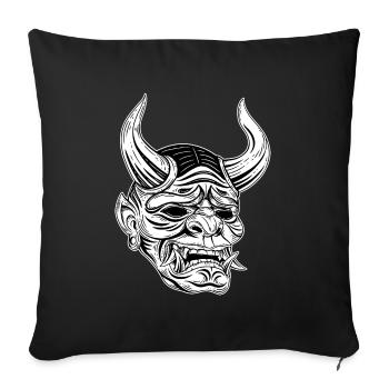 Skull Skull Horror Skeleton Halloween Geisha - Sofa pillowcase 17,3'' x 17,3'' (45 x 45 cm) - black - Front