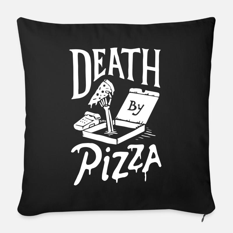 Pizza - Sofakissenbezug 45 x 45 cm - Schwarz