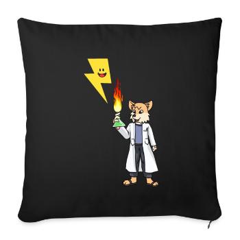 Chemist Laboratory Chemicals Test Tube Chemistry - Sofa pillowcase 17,3'' x 17,3'' (45 x 45 cm) - black - Front