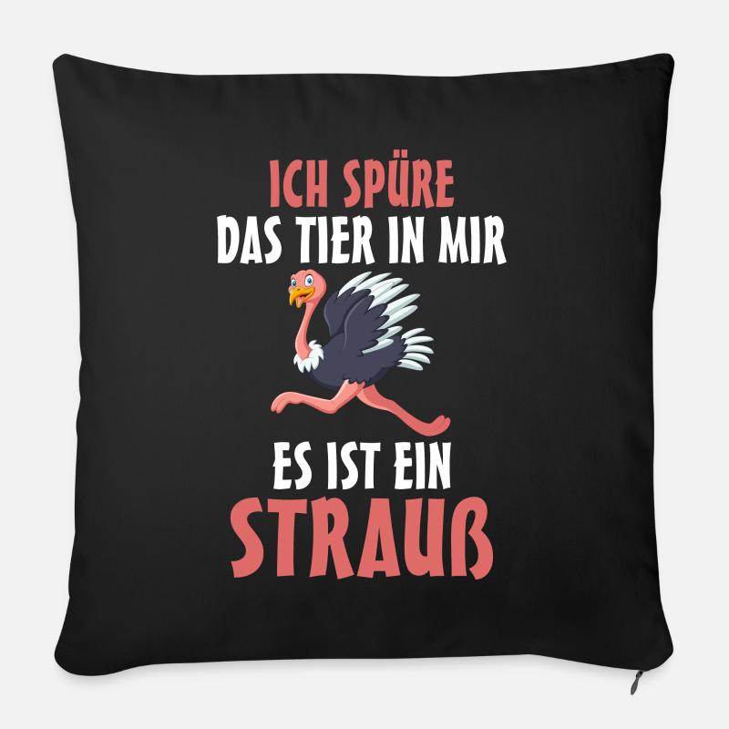 Strauß - Sofakissenbezug 45 x 45 cm - Schwarz