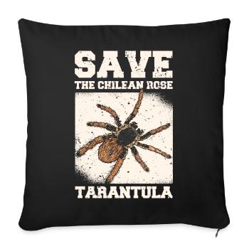 Tarantula Haustier Spinne Tarantulas Spinnen Tiere - Sofakissenbezug 45 x 45 cm - Schwarz - Vorne