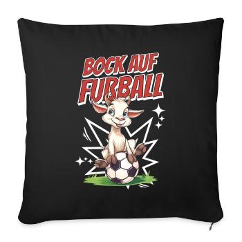 Drôle Humour Jeu de mots Football Football - Housse de coussin décorative 45 x 45 cm - noir - Devant