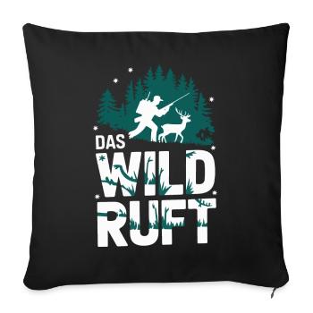 Hunter Hunting Hunting Hunting Clothing - Sofa pillowcase 17,3'' x 17,3'' (45 x 45 cm) - black - Front