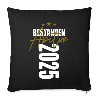 Abitur Bestanden 2025 - Sofakissenbezug 45 x 45 cm - Schwarz - Vorne