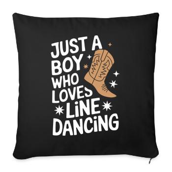 Danse en ligne Danseurs - Housse de coussin décorative 45 x 45 cm - noir - Devant