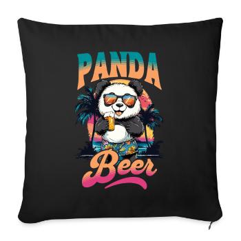 Panda Beer Beer Bear Alcohol Party Summer Funny - Sofa pillowcase 17,3'' x 17,3'' (45 x 45 cm) - black - Front