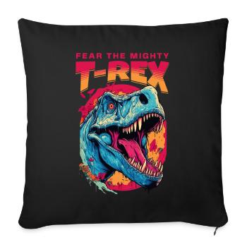 T-Rex Dinosaur Dino Tyrannosaurus Rex Vintage - Sofa pillowcase 17,3'' x 17,3'' (45 x 45 cm) - black - Front