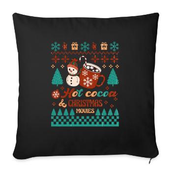 Weihnachten Santa Claus Merry Christmas - Sofa pillowcase 17,3'' x 17,3'' (45 x 45 cm) - black - Front