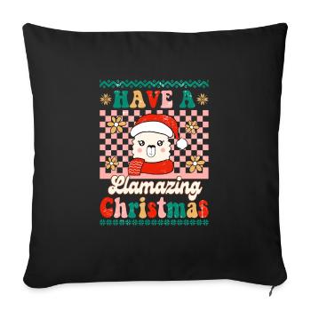 Weihnachten Santa Claus Merry Christmas - Sofa pillowcase 17,3'' x 17,3'' (45 x 45 cm) - black - Front