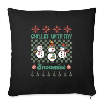 Weihnachten Santa Claus Merry Christmas - Sofa pillowcase 17,3'' x 17,3'' (45 x 45 cm) - black - Front