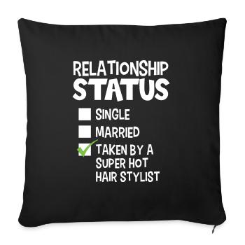 Drôle son et son idée de cadeau Coiffeur - Housse de coussin décorative 45 x 45 cm - noir - Devant
