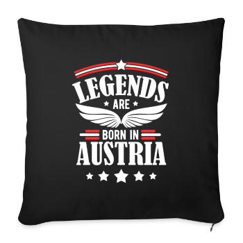 Austria - Sofa pillowcase 17,3'' x 17,3'' (45 x 45 cm) - black - Front