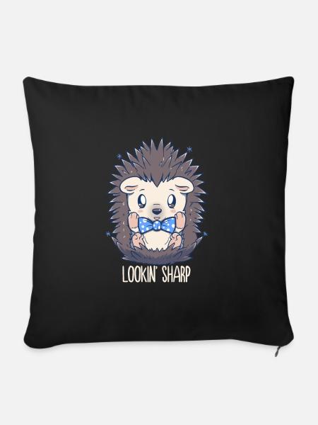 Lookin Sharp Dapper Igel - Sofakissenbezug 45 x 45 cm - Schwarz
