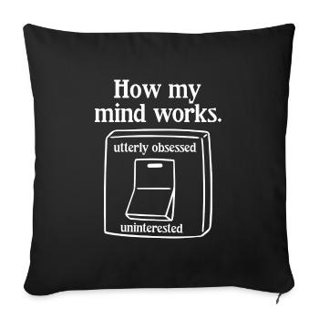 Comment mon fonctionne - Housse de coussin décorative 45 x 45 cm - noir - Devant