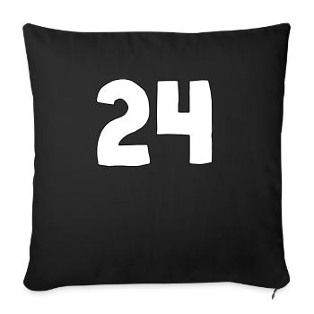 24 schwarzer rahmen - Sofakissenbezug 45 x 45 cm - Schwarz - Vorne
