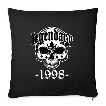 Légendaire depuis 1998 - Skull | Les couleurs peuvent être modifiées - Housse de coussin décorative 45 x 45 cm - noir - Devant