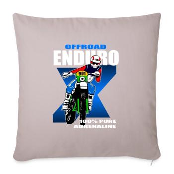 Enduro Tout-terrain - Housse de coussin décorative 45 x 45 cm - taupe clair - Devant