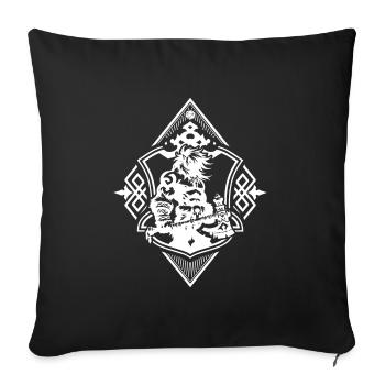 BARBARIAN RPG class emblem - Housse de coussin décorative 45 x 45 cm - noir - Devant