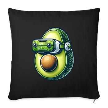 Avocado VR Gamer Virtual Reality - Sofa pillowcase 17,3'' x 17,3'' (45 x 45 cm) - black - Front