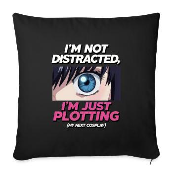 Cosplay Otaku Anime und Manga Addict - Sofakissenbezug 45 x 45 cm - Schwarz - Vorne