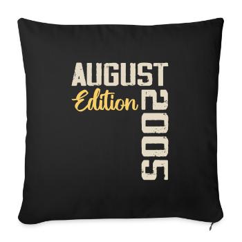 Anniversaire Août 2005 - Edition Limitée Août 2005 - Housse de coussin décorative 45 x 45 cm - noir - Devant