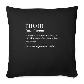Mama Definition T-Shirt Vintage Geschenk Mutter - Sofakissenbezug 45 x 45 cm - Schwarz - Vorne