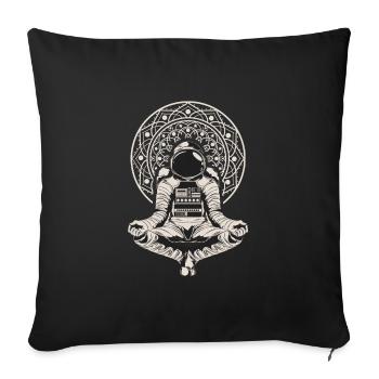 Yoga Weltall Astronaut Geschenk - Sofakissenbezug 45 x 45 cm - Schwarz - Vorne