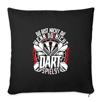 Joueur de fléchettes - Housse de coussin décorative 45 x 45 cm - noir - Devant