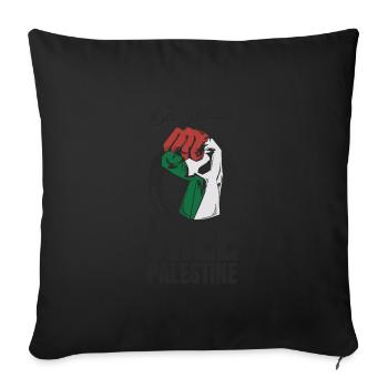Free Palestine Movement - Sofakissenbezug 45 x 45 cm - Schwarz - Vorne