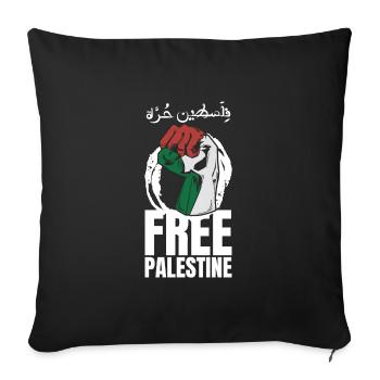 Freedom Fist Free Palestine - Sofakissenbezug 45 x 45 cm - Schwarz - Vorne