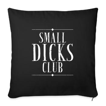 JGA Tshirt Hommes Groom Small Dicks Club - Housse de coussin décorative 45 x 45 cm - noir - Devant